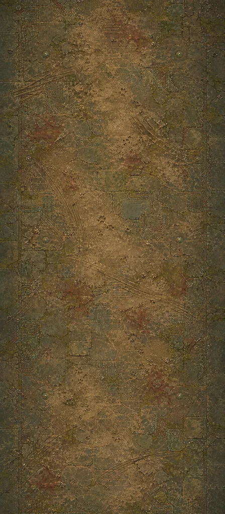 Weathered paving in the lands of the Hunter Tribes